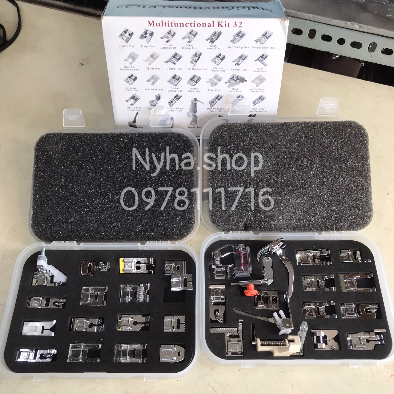 BỘ 32 CHÂN VỊT ĐA NĂNG MÁY MAY GIA ĐÌNH
