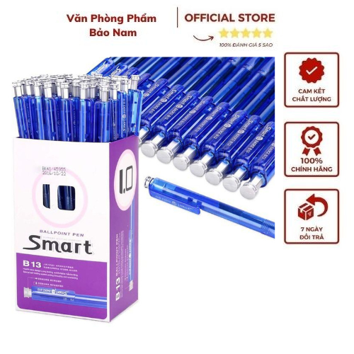 Bút bi baoke smart b13 - sản xuất tại ấn độ có mực xanh - mực đen - mực đỏ