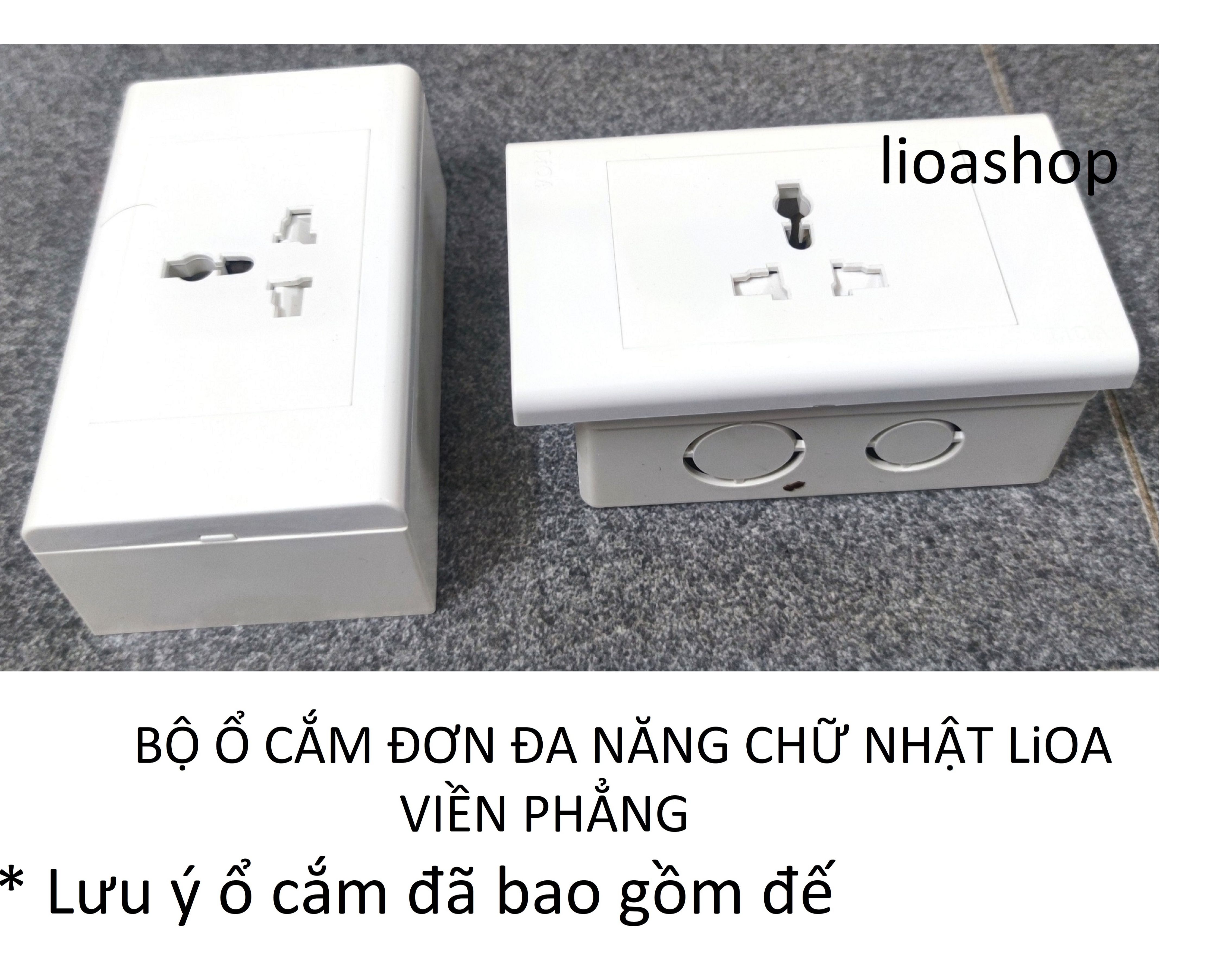 Ổ CẮM ĐƠN ĐA NĂNG CHỮ NHẬT LiOA