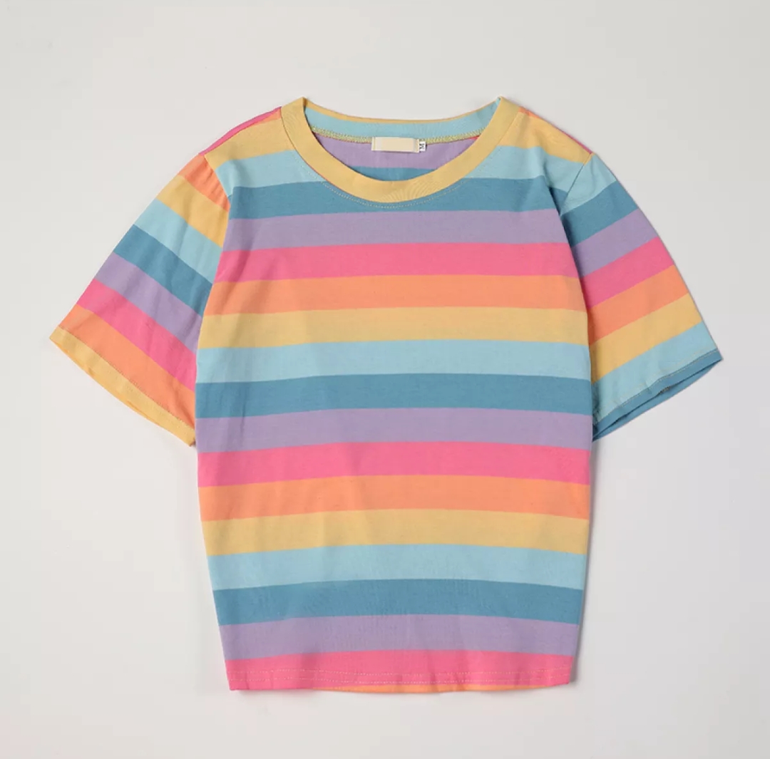 [HCM]áo croptop cầu vòng (hình thật shop tự chụp)