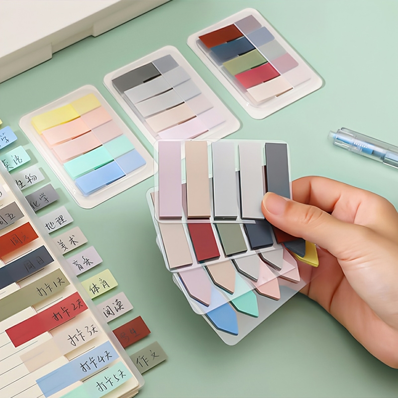 Set of 200 cute practical colorful pattern sticky notes mini page marker-Hause