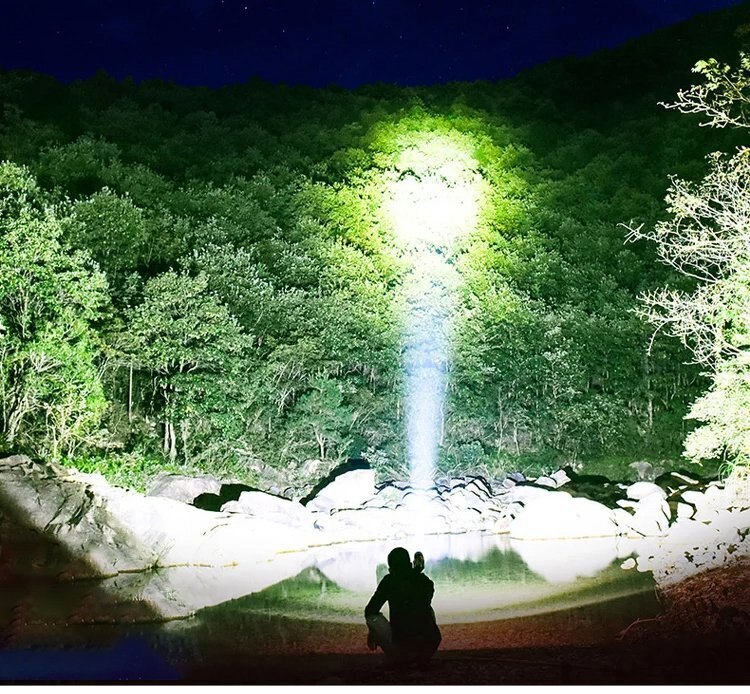 1200W super bright 4 LED flashlight portable long range portable rechargeable travel flashlight white light 4 modes, portable USB rechargeable flashlight