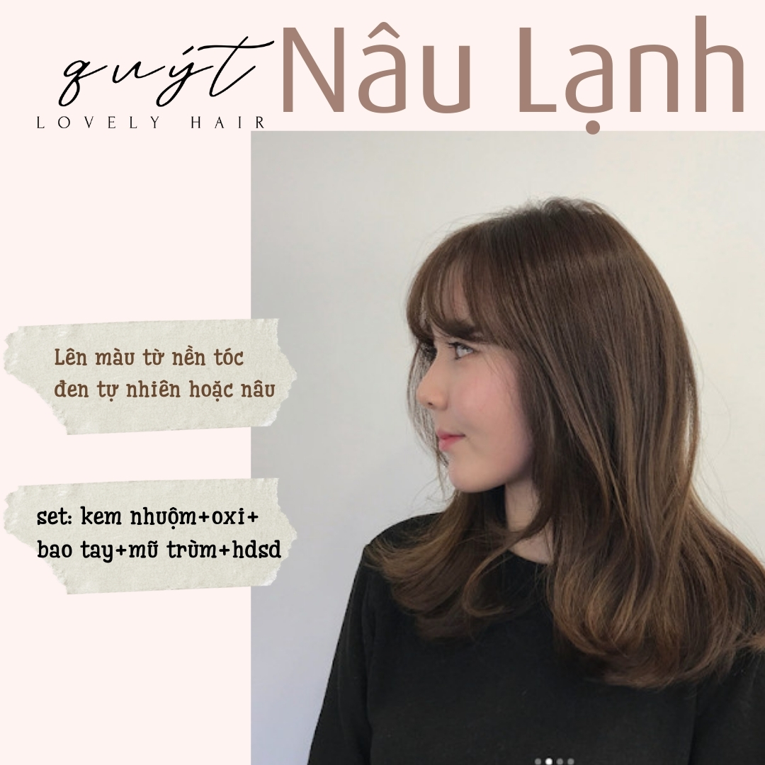 [HCM]THUỐC NHUỘM TÓC- NÂU LẠNH-TẶNG OXY-SIÊU MỀN MƯỢT