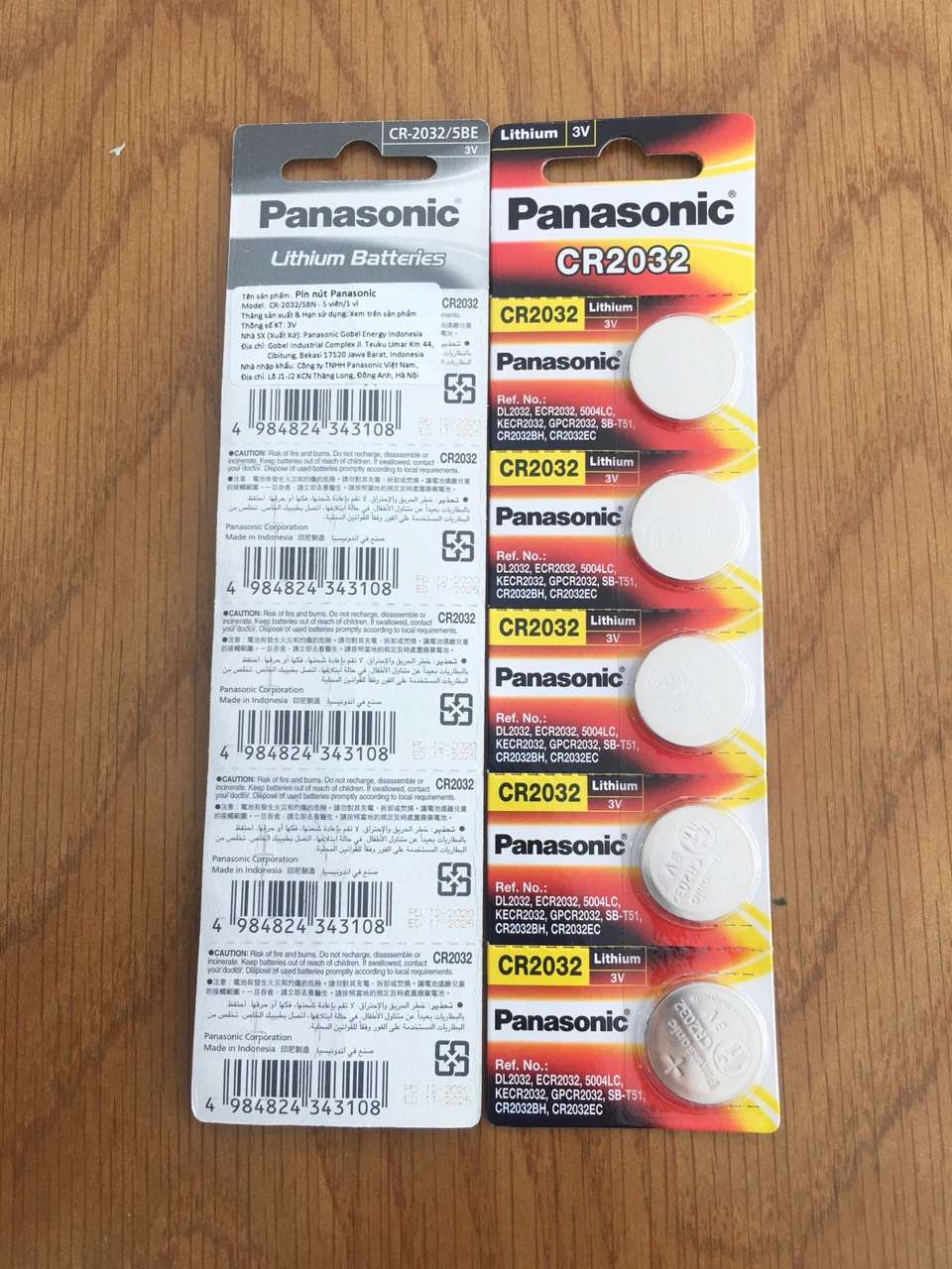 Pin nút Panasonic 3V CR-2032 (Vỉ 5 viên) - Chính Hãng