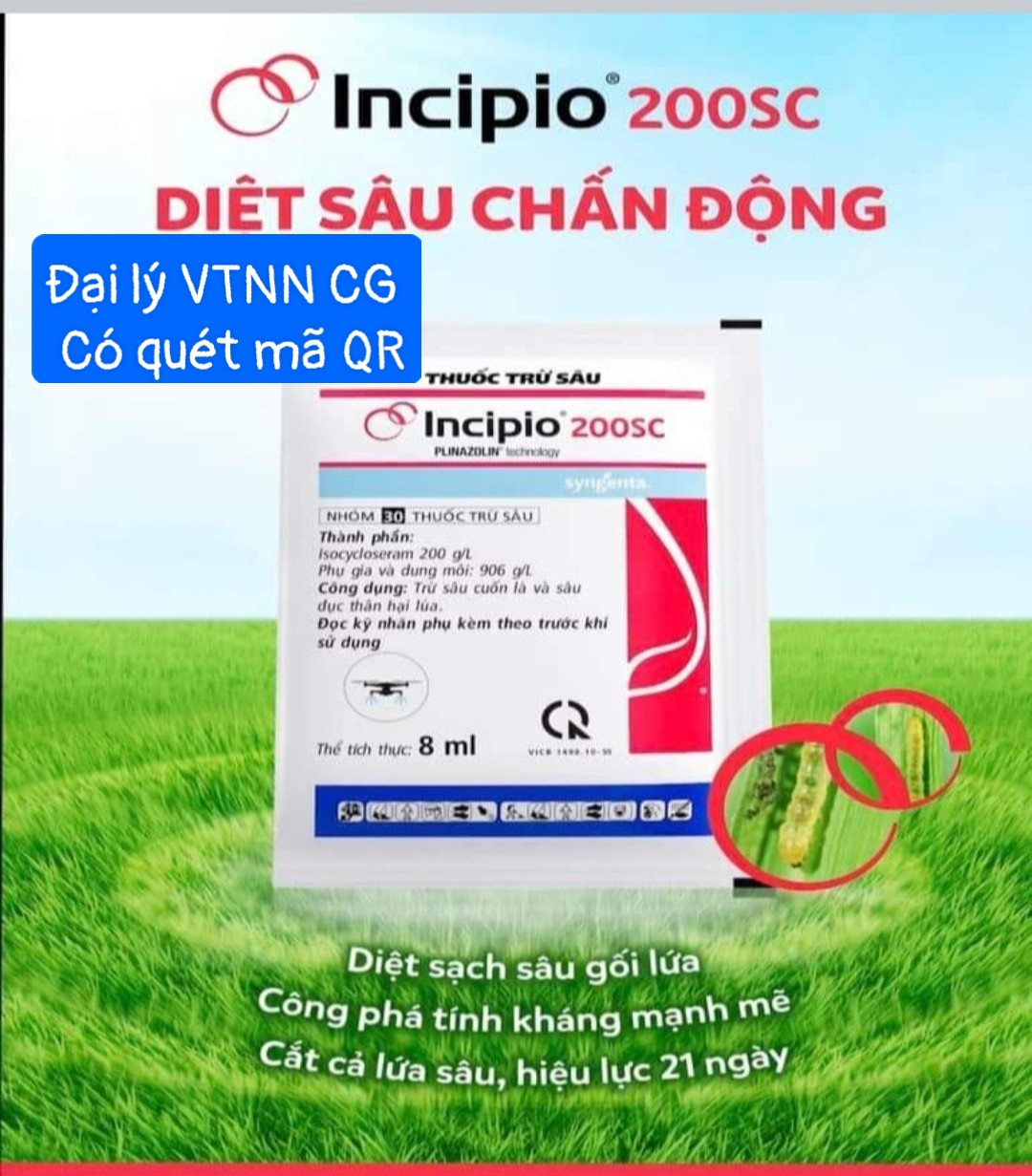 Thuốc trừ sâu thế hệ mới incipio 200sc 8ml có quét mã qr combo 10 gói chính hãng