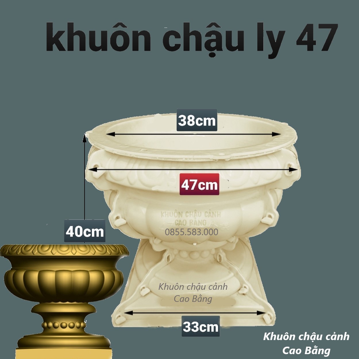 Khuôn đúc chậu ly - khuôn chậu đổ đáy (khuôn chậu ABS siêu bền )