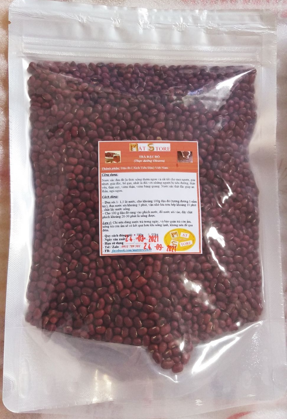500G TRÀ ĐẬU ĐỎ THỰC DƯỠNG OHSAWA MẬT STORE
