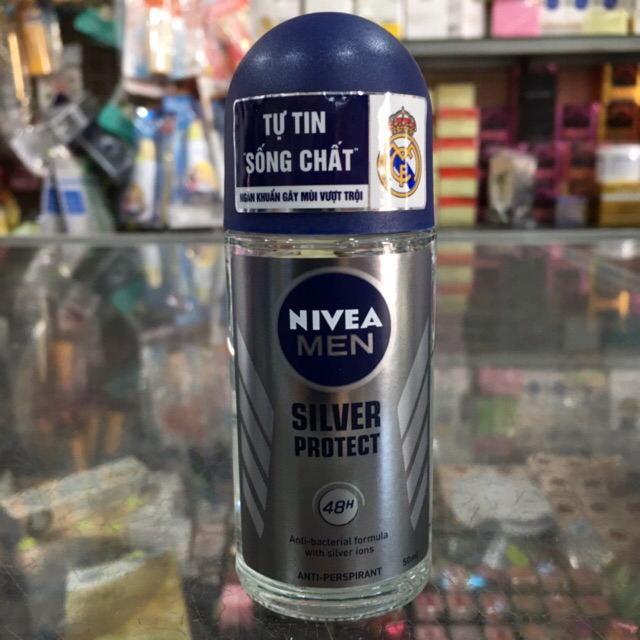 [HCM]Lăn Khử Mùi Nivea Men Silver Protect 50ml ( phân tử bạc )