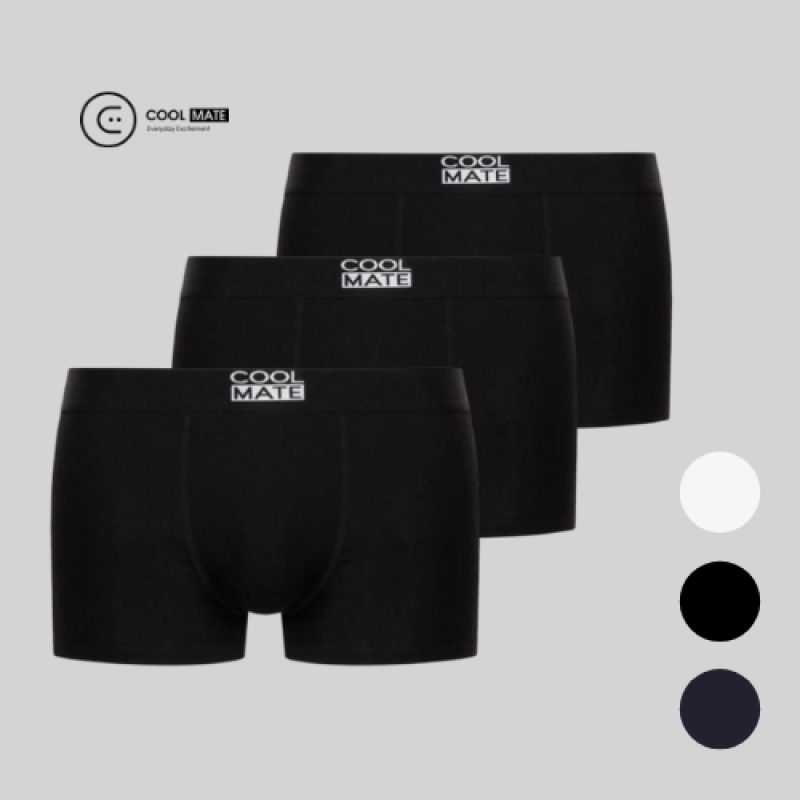 Nơi bán Combo 3 quần lót đùi nam Trunk Bamboo kháng khuẩn cao cấp hàng Việt Nam thương hiệu Coolmate