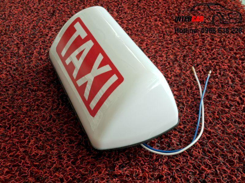 mào taxi trắng - có đèn - đế nam châm