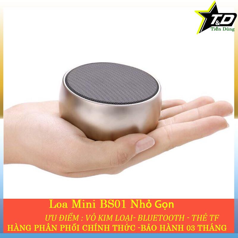 Loa Bluetooth BS01 vỏ nhôm pin khỏe nghe cực chất