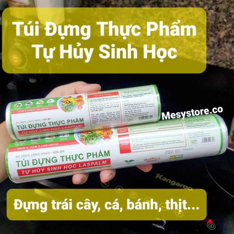 Túi Nilon Đựng Thực Phẩm Laspalm Cao Cấp Tự Hủy Sinh Học