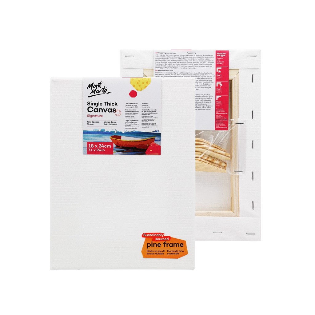 Khung canvas 18x24cm mont marte single thick canvas signature 18x24cm csst1824