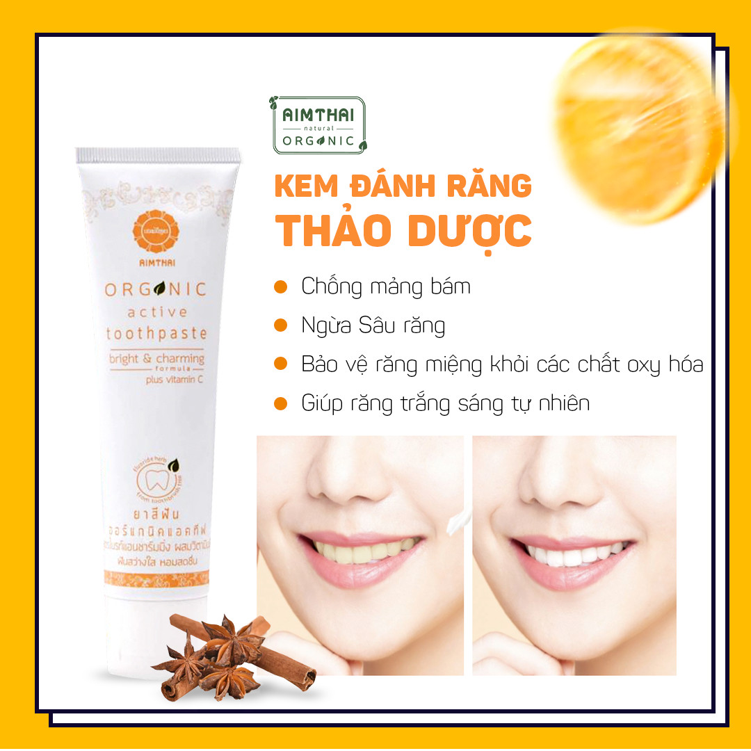Aimthai organic toothpaste-herbal toothpaste from Thailand