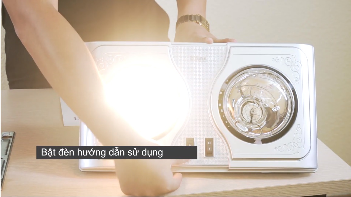 Đèn sưởi nhà tắm 2 bóng Hans H2B