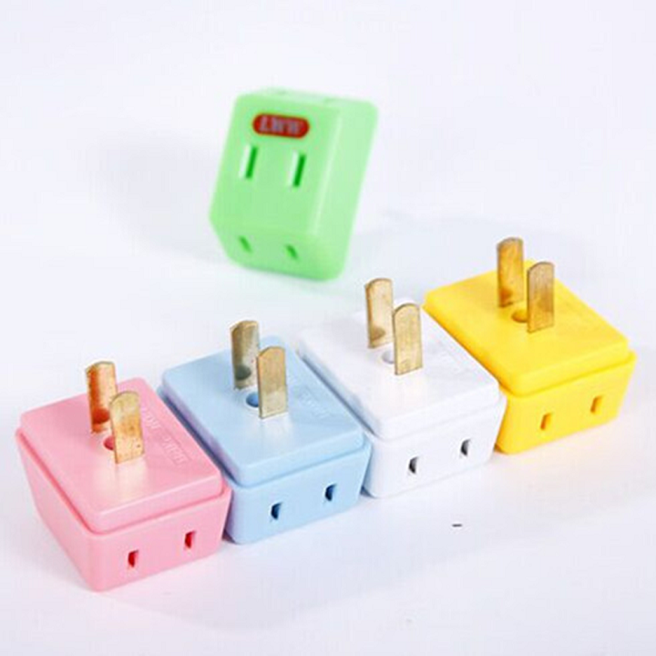 Phích cắm điện 1 ra 3 - Ba ổ cắm chuyển từ một chui cắm - Phích chuyển chân cắm điện, phích điện, ổ cắm chuyển đổi