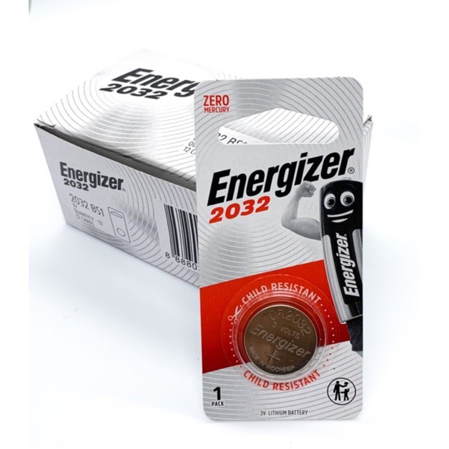 [HCM]Vỉ 1 Viên Pin CR2032 / CR 2032 Energizer Lithium Pin Đồng Tiền,CMOS,Máy Đo Nhiệt Độ, Cân Điện Tử (NK Indonesia)[Chính Hãng 100%]