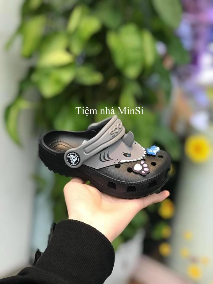 Dép Sục CROCS CÁ MẬP 3D Siêu Ngầu Cho Bé Trai
