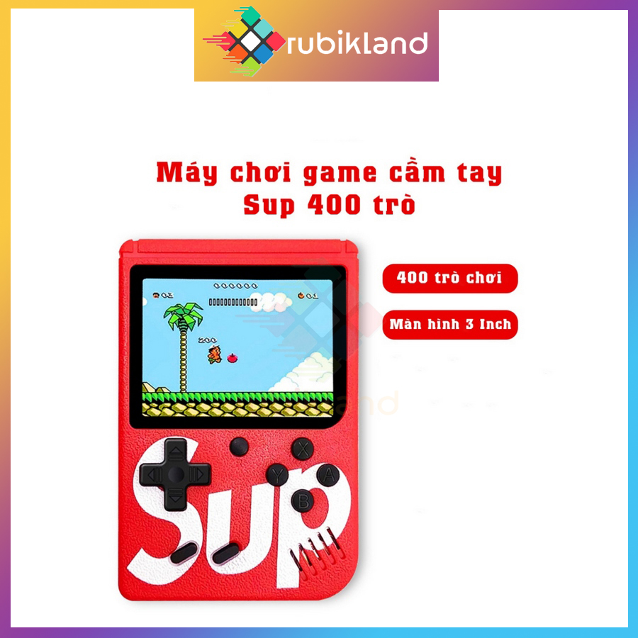Máy chơi game 4 nút cầm tay box sup 400 game in 1 plus trở về tuổi thơ đồ chơi trẻ em xe tăng đua xe rắn - little kobo