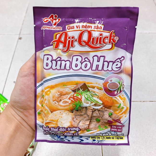 Gia vị nêm sẵn Aji-Quick Bún Bò Huế (59g)