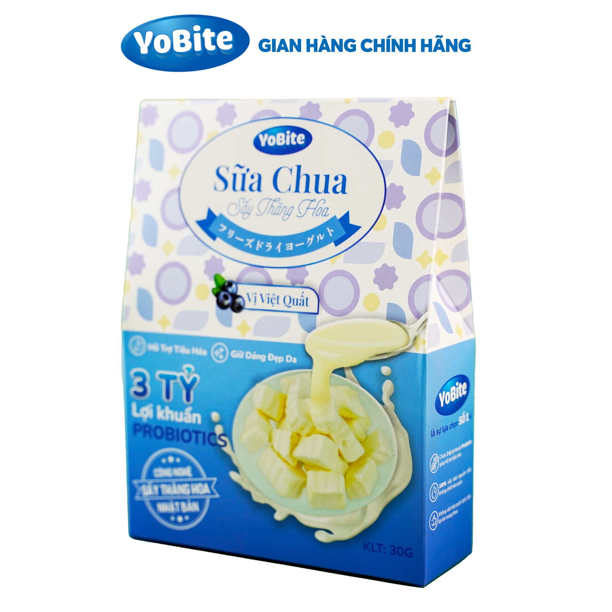 Sữa chua khô giảm cân vị Việt quất - YoBite Healthy - Giữ dáng đẹp da