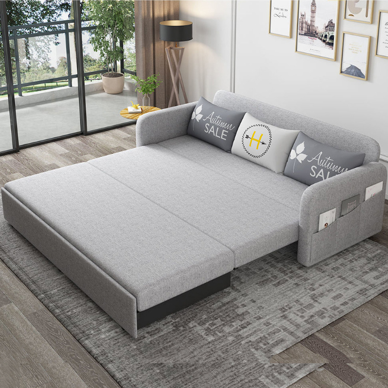 [Trả góp 0%] Ghế sofa giường thông minh, sofa giường đa năng, Giường sofa đa năng gấp gọn kích thước Dài 1,9 m x Rộng 1,9m - Tặng kèm 3 gối