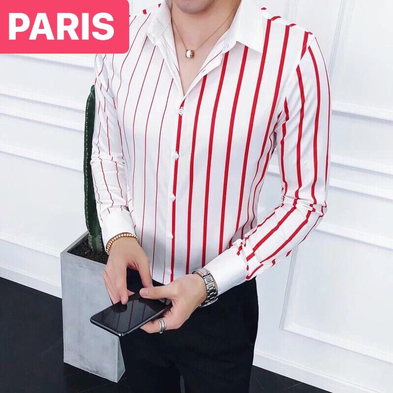 ÁO SƠ MI LỤA NAM CHỐNG NHĂN TRẮNG LÔNG VŨ SANG TRỌNG CAO CẤP - PARIS FASHION