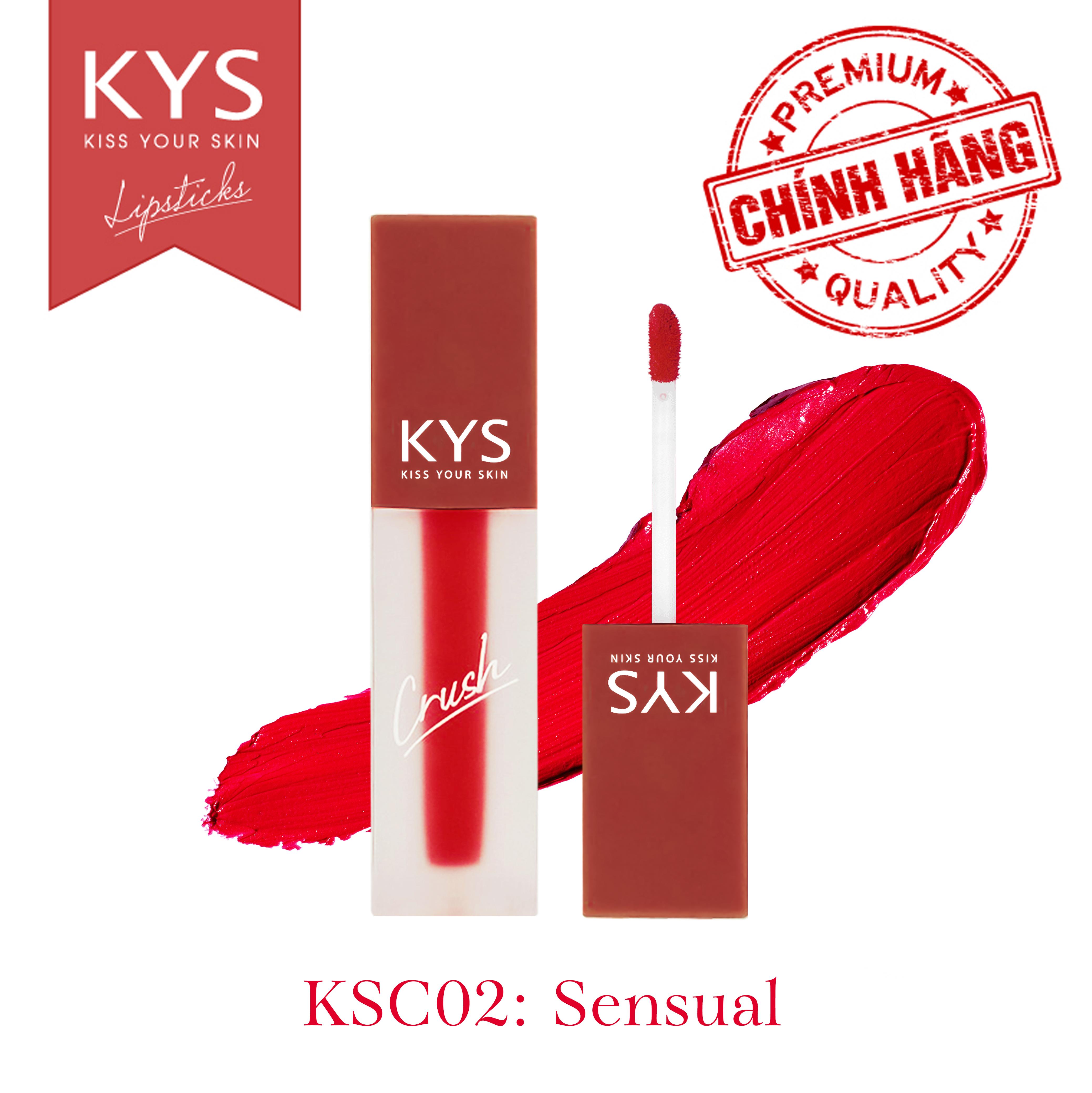 Son Kem Lì 11 Màu Crush KYS Lâu Trôi Mịn Môi Chocolate Không Chì 3.5g[CHÍNH HÃNG]Son kem KYS Lì Chocolate Crush Không Chì