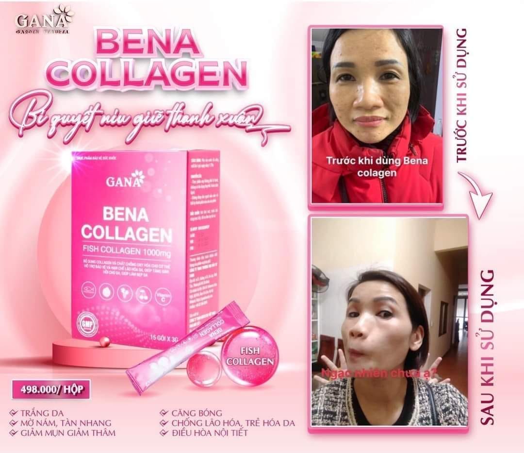 CHÍNH HÃNG Bena Collagen Gana full hộp (hộp 30 gói) MixASale