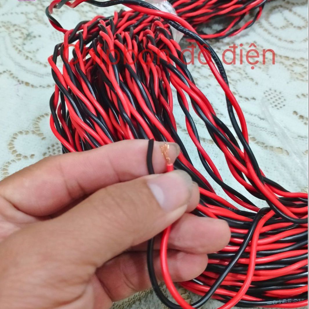 Dây điện đôi đỏ đen 2x0,75 mm