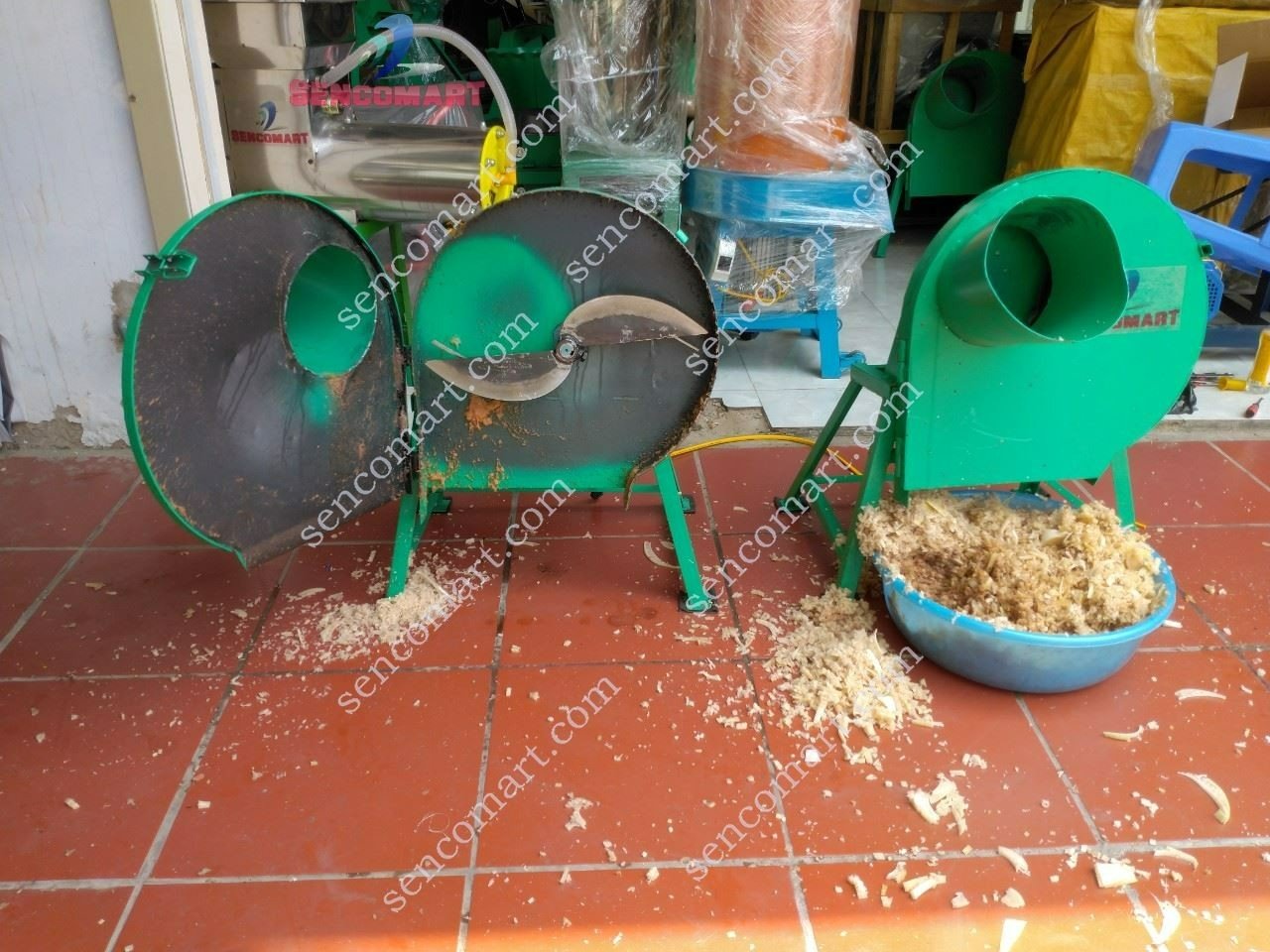 Khung máy băm chuối,cỏ voi,vỏ máy,sườn máy kèm dao