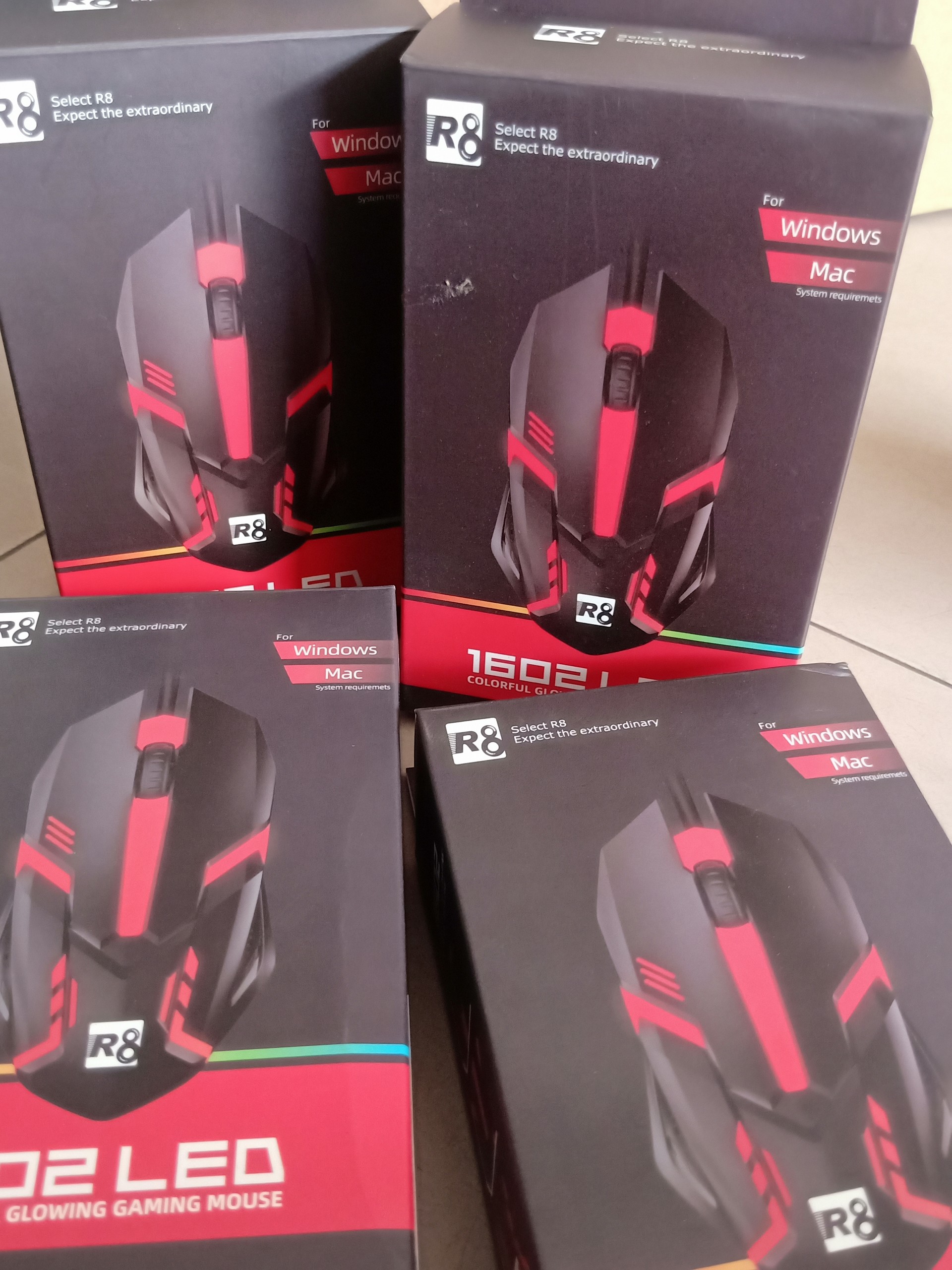 CHUỘT R8-1602 ĐEN LED USB GAMING
