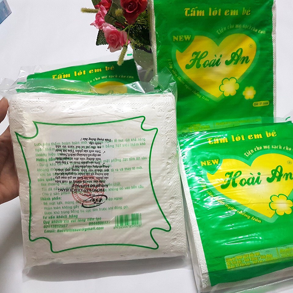 Miếng lót phân su tím Hoài An cho bé sơ sinh (Giấy lót phân su cho bé)