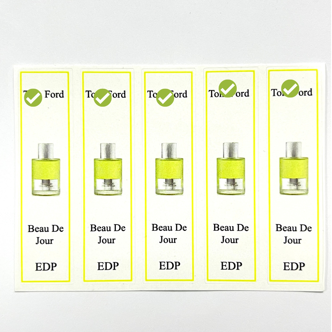[HCMC] combo 10 tomford perfume bottle sticker for full range extract bottle