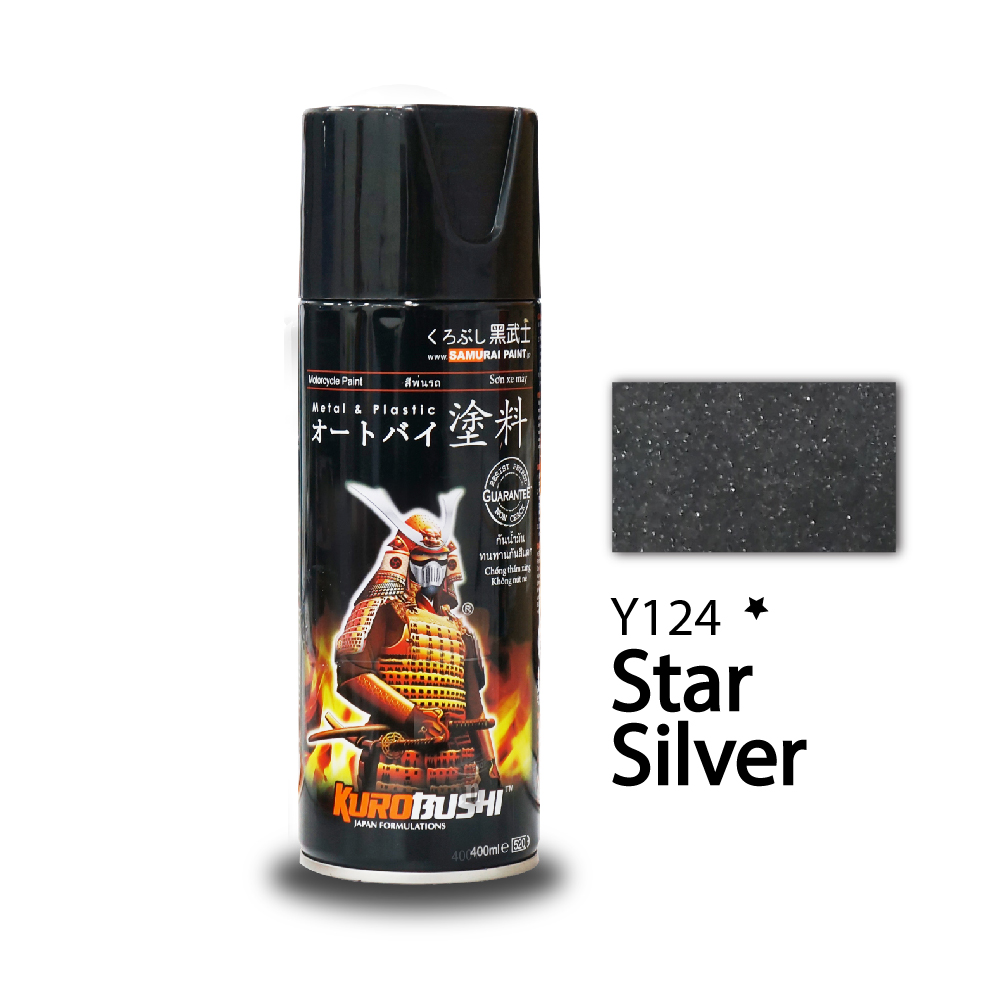 Sơn Samurai sơn xịt xe máy đủ loại màu Y124* BẠC LẤP LÁNH