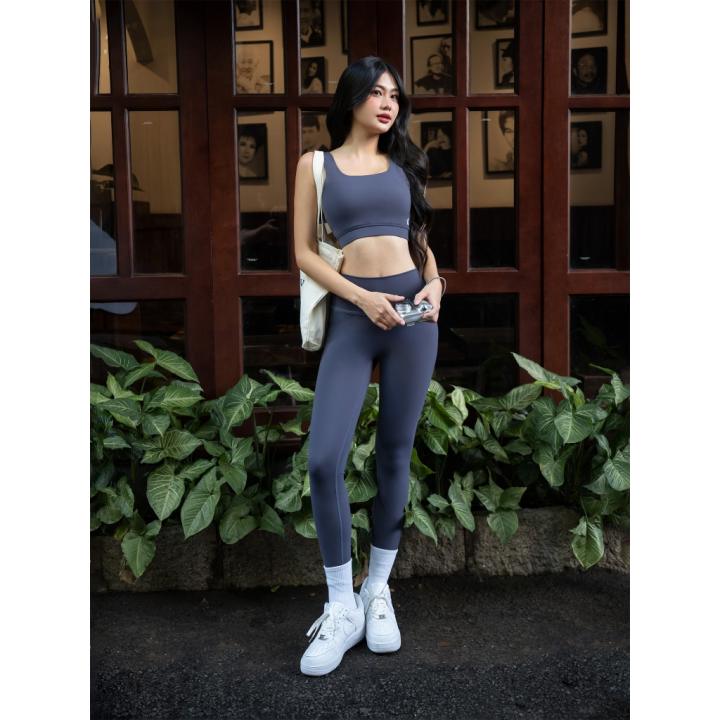 Quần legging tập gym yoga nữ Fitme Flow cạp cao nâng mông co giãn thoáng khí túi ẩn Theta - QDTT
