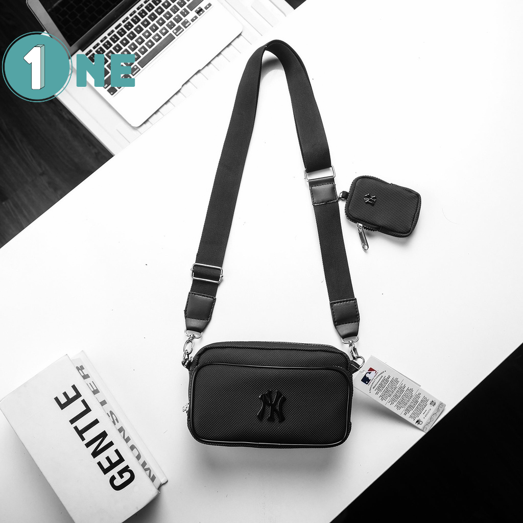 Túi Đeo Chéo Nam MLB NY 1 Bag Black Full Tag Mac