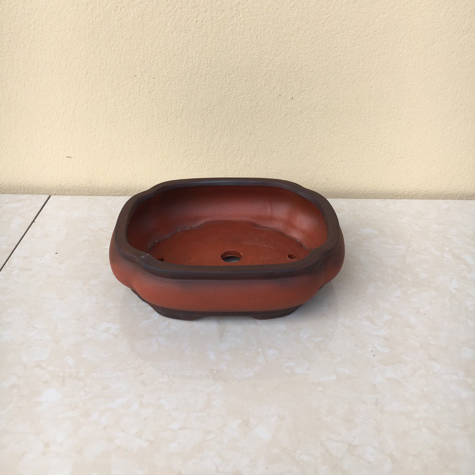 Chậu bonsai Áng mây đất nung mini gốm Bát tràng 1 size BM-65