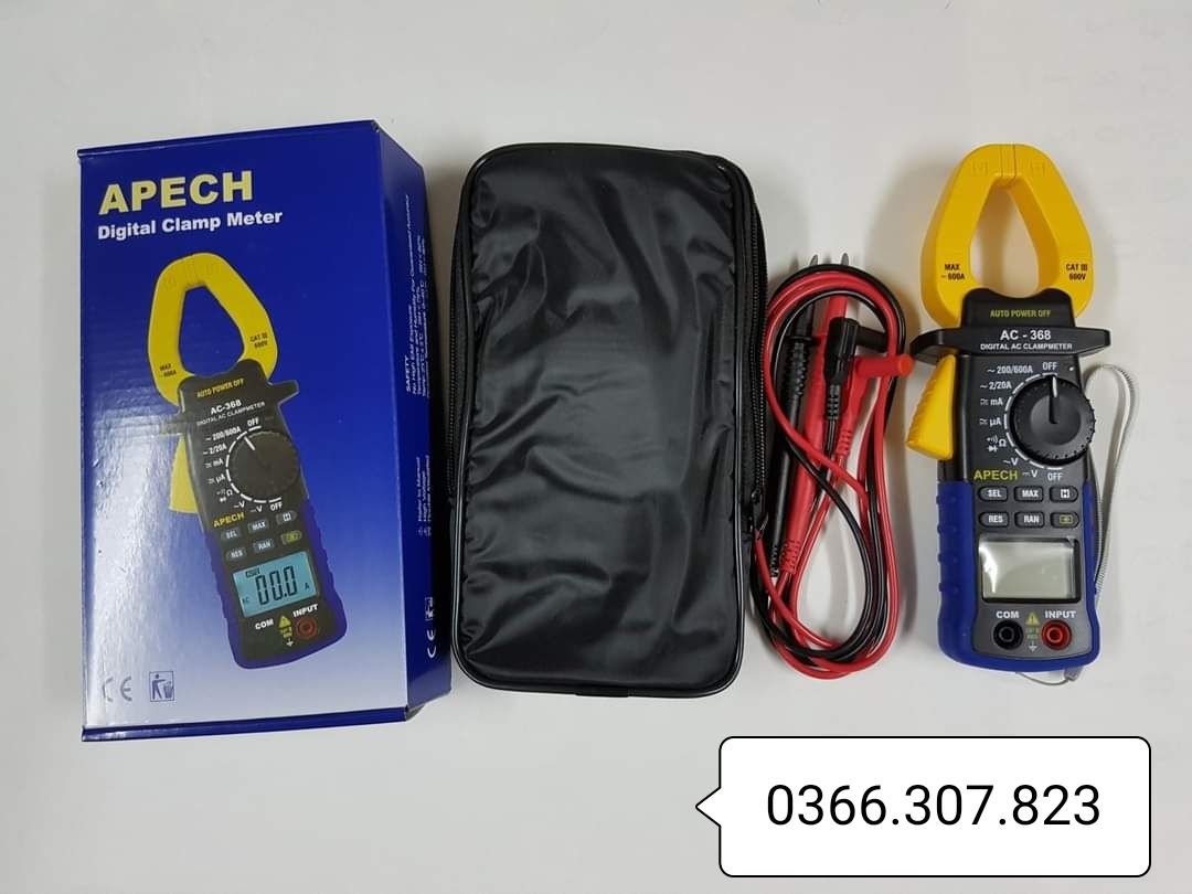 [Hcm]Ampere Clamp Meter for Measuring Ac Current Apech Ac-368 (600A)