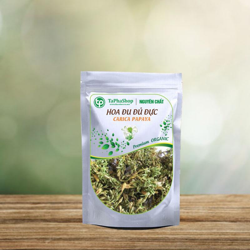 Hoa đu đủ đực sấy khô 100g - Chuyên dùng để sắc nước và pha trà - Thảo Dược Tấn Phát