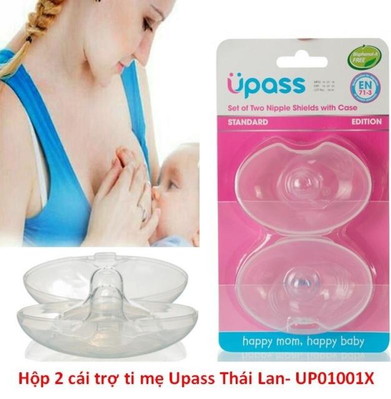 Hộp 2 cái- Trợ ti ngực silicone mềm cho Mẹ hỗ trợ cho bé bú Upass Thái Lan UP100X (Đầu ti tròn)