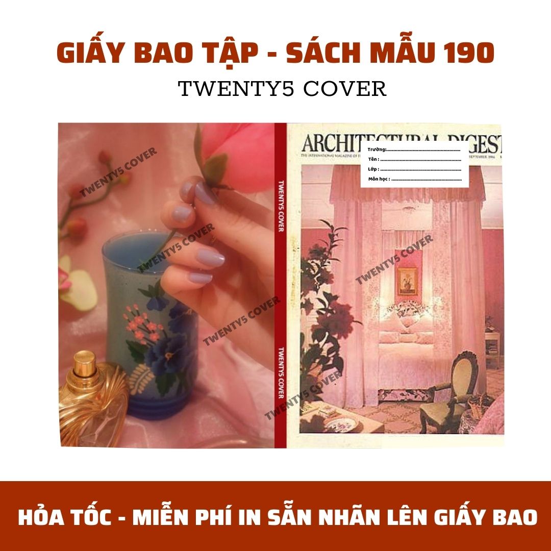 GIẤY BAO TẬP - SGK MẪU 190 - 199 [ MIỄN PHÍ IN NHÃN BASIC TRÊN GIẤY BAO - CHẤT GIẤY DÀY BÓNG ]