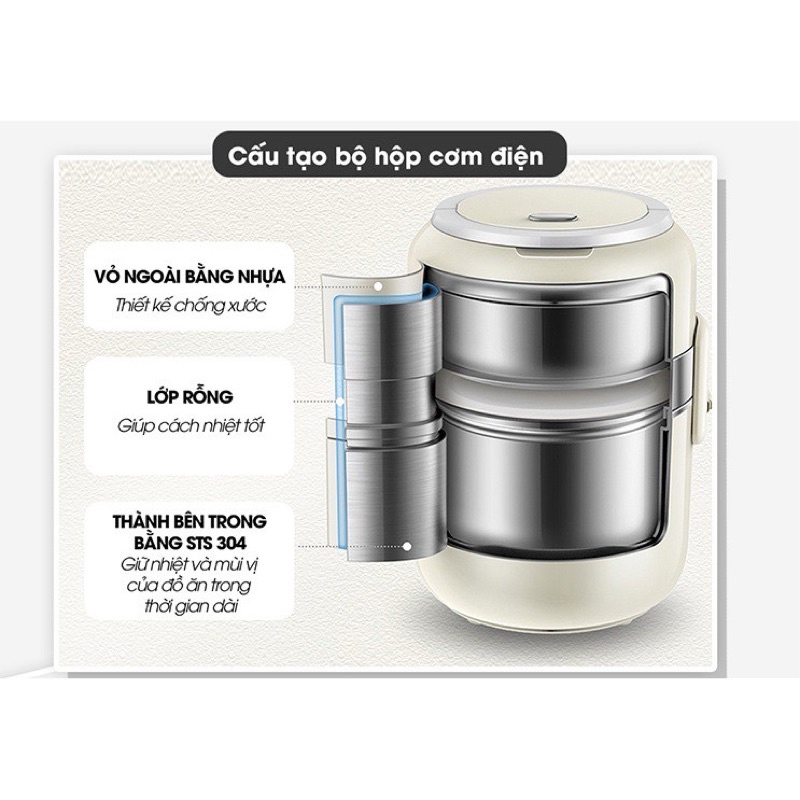 Hộp Cơm Điện Lock&Lock EJR226IVY - 2 Lít - Hàng Chính Hãng