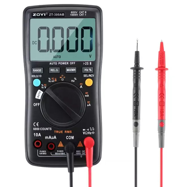 Đồng Hồ Đo Điện Vạn Năng Điện Tử Zoyi Zt-300AB Kết Nôi Bluetooth, Đồng Hồ Đo Điện Đa Năng Đo Điện Trở Cách Điện, Điện Áp AC DC, Kiểm Tra Tụ Điện, Dò Điện NVC, Đo Điện Dung, Nhiệt Độ- Hàng Chính Hãng BH 12 tháng