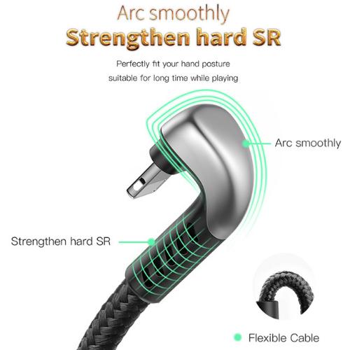 Cáp sạc siêu bền Baseus U-Type USB Cable cho  iPhone X xr xs max Charging Cable Led Light thiết kế đặc biệt cho game thủ Mobile Phone Play Game Cable for iPhone 8 7 6 6s Plus- Phân phối bởi Vietstore