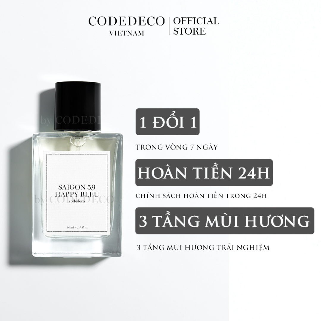 Tinh dầu nước hoa CODEDECO Saigon 59 Happy Bleu 50ml