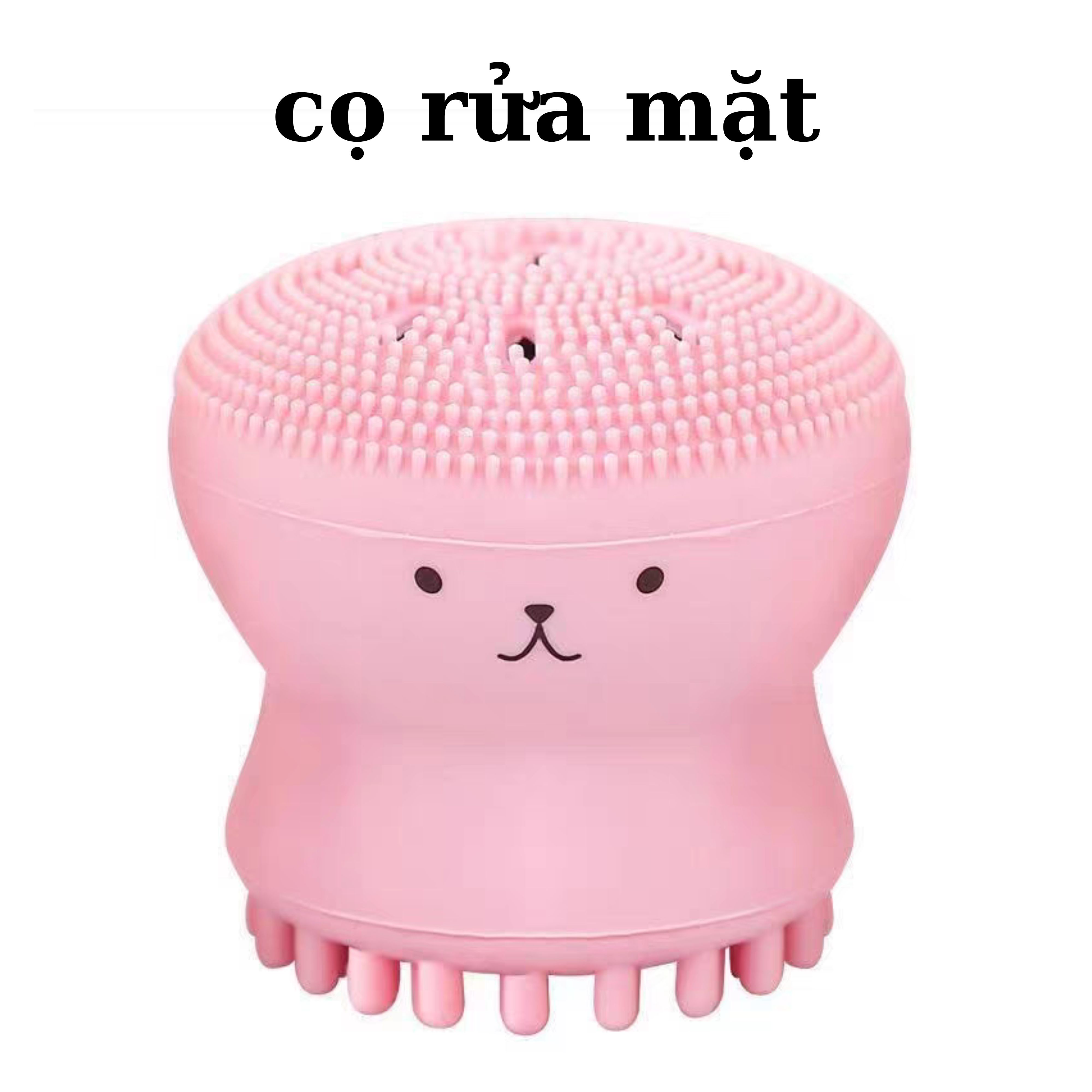 Cọ rửa mặt tạo bọt silicon hình bạch tuộc cute (gia hân cosmetic)