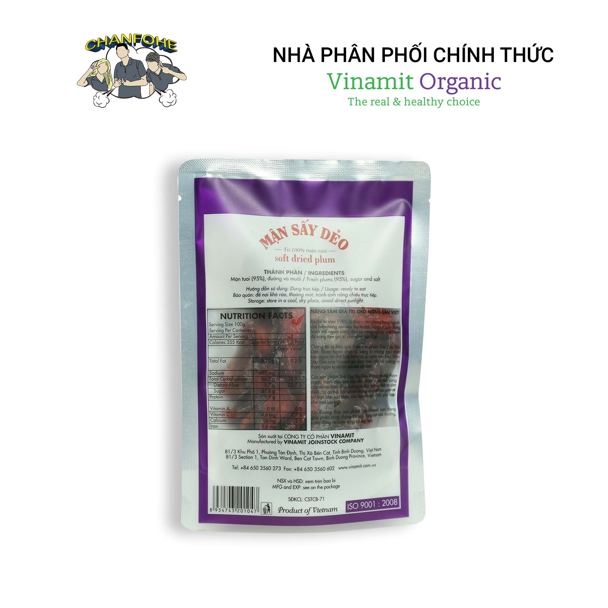 Mận sấy dẻo Vinamit Gói 100g/250g