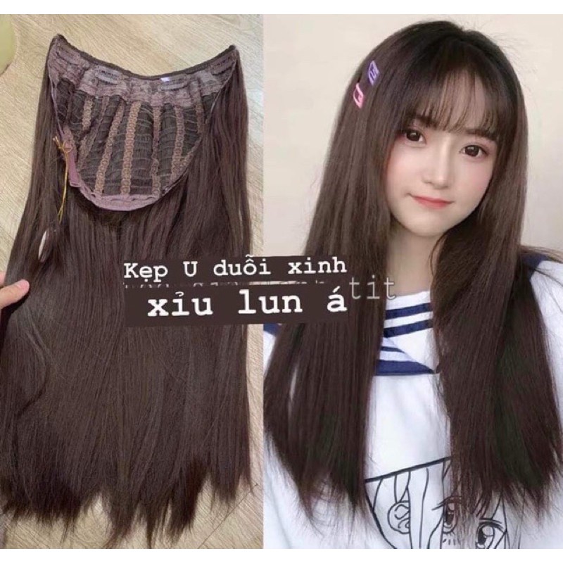 Tóc kẹp U ❤️FREESHIP - tóc kẹp U thẳng