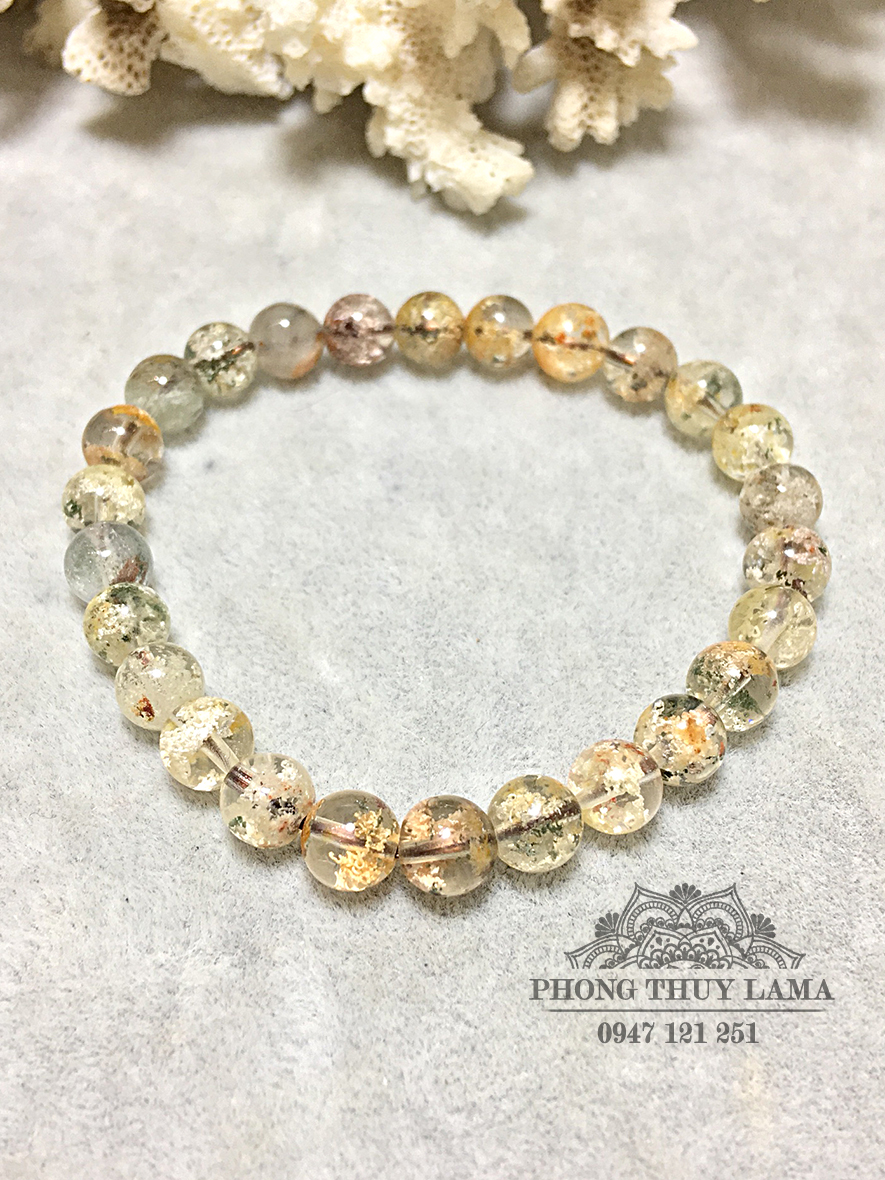 VÒNG TAY THẠCH ANH ƯU LINH TRẮNG 7MM